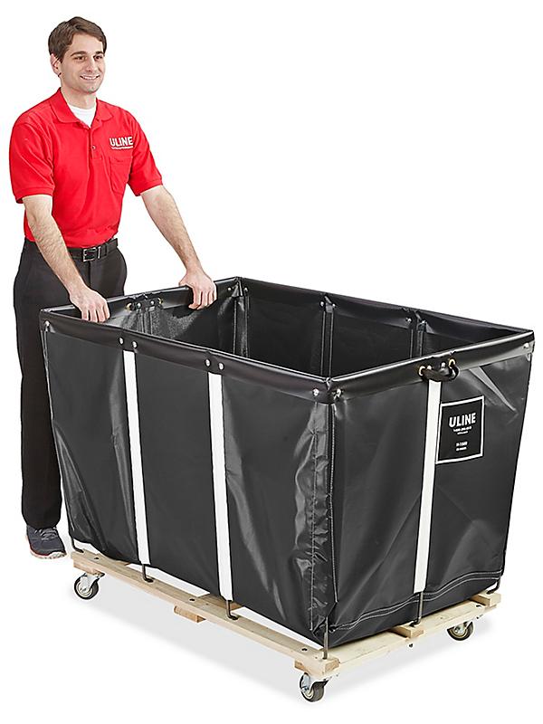 Uline H-1580BL Vinyl Basket Truck 20 Bushel