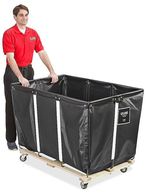 Uline H-1580BL Vinyl Basket Truck 20 Bushel